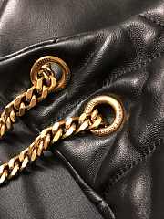 YSL LOULOU PUFFER Quilted Lambskin Bag Black Gold 577476 Size 29 x 17 x 11 cm - 2