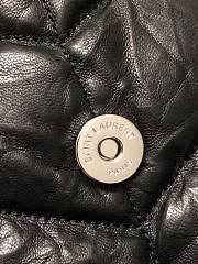 YSL LOULOU PUFFER Quilted Lambskin Black Silver 577476 Size 29 x 17 x 11 cm - 5