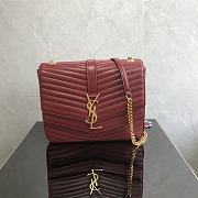 YSL Chain Bag Red 532652 Size 24 x 19 x 7 cm - 1