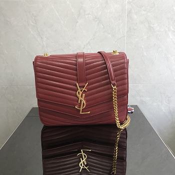 YSL Chain Bag Red 532652 Size 24 x 19 x 7 cm