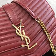 YSL Chain Bag Red 532652 Size 24 x 19 x 7 cm - 6