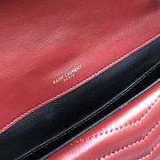 YSL Chain Bag Red 532652 Size 24 x 19 x 7 cm - 4