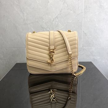 YSL Chain Bag Beige 532662 Size 17 x 15 x 6 cm