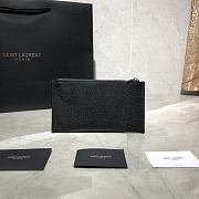 YSL Clutch Italian Leather Silver Lock 554188 Size 20 × 12 × 1 cm - 2