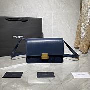 YSL Medium Bellechasse Blue 482044 Size 24 x 16 x 7 cm - 1