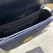 YSL Medium Bellechasse Blue 482044 Size 24 x 16 x 7 cm - 5