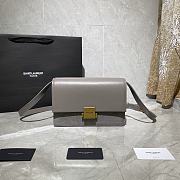 YSL Medium Bellechasse Gray 482044 Size 24 x 16 x 7 cm - 1