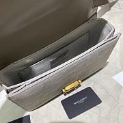 YSL Medium Bellechasse Gray 482044 Size 24 x 16 x 7 cm - 3