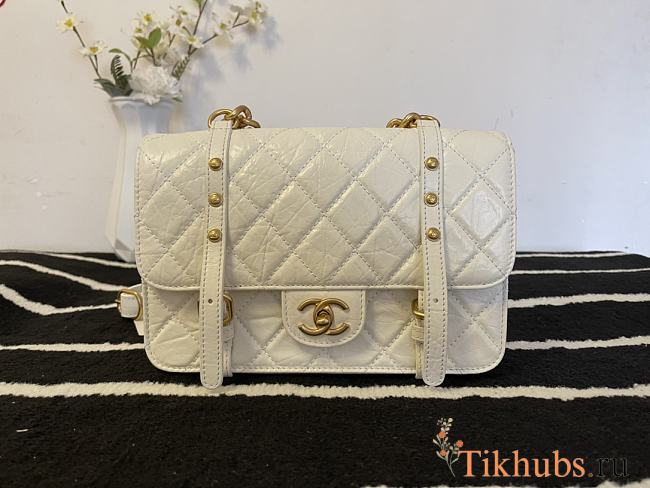 Chanel Flap Bag Cowhide White Size 17 x 25 x 8 cm - 1