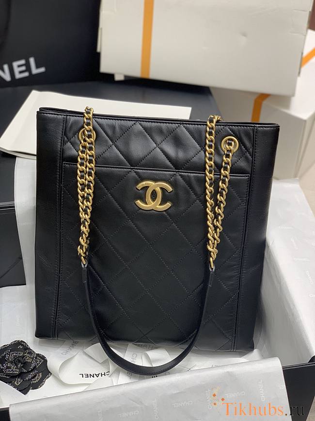 Chanel Shopping Bag Black 30 x 29 x 7.5 cm - 1
