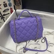 Chanel Messenger Bag Purple 93749 Size 19 x 7 x 14 cm - 3