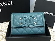 Chanel CC Small Wallet Blue 84447 Size 15 cm - 3