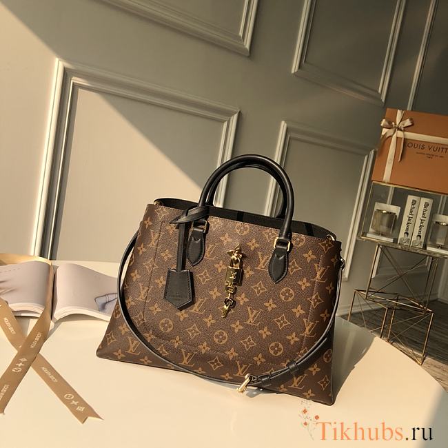 Louis Vuitton Flower Tote Monogram Padlock Black M43550 Size 34 × 24 × 13 cm - 1