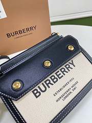 BURBERRY Canvas Bag White/Black 19 x 5 x 15 cm - 4