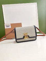 BURBERRY Two-Color Canvas And Leather Lock Bag Size 21 x 16 x 6 cm - 1