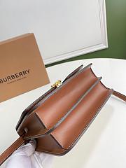 BURBERRY White/Brown Canvas And Leather Lock Bag Size 21 x 16 x 6 cm - 3