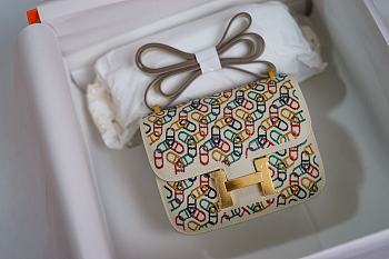 Hermes Multi Color Embroidered 18 cm