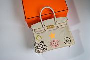 Hermes Multi-Element Color Embroidery Platinum Size 30 cm - 1