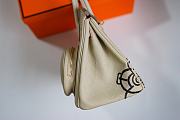 Hermes Multi-Element Color Embroidery Platinum Size 30 cm - 5