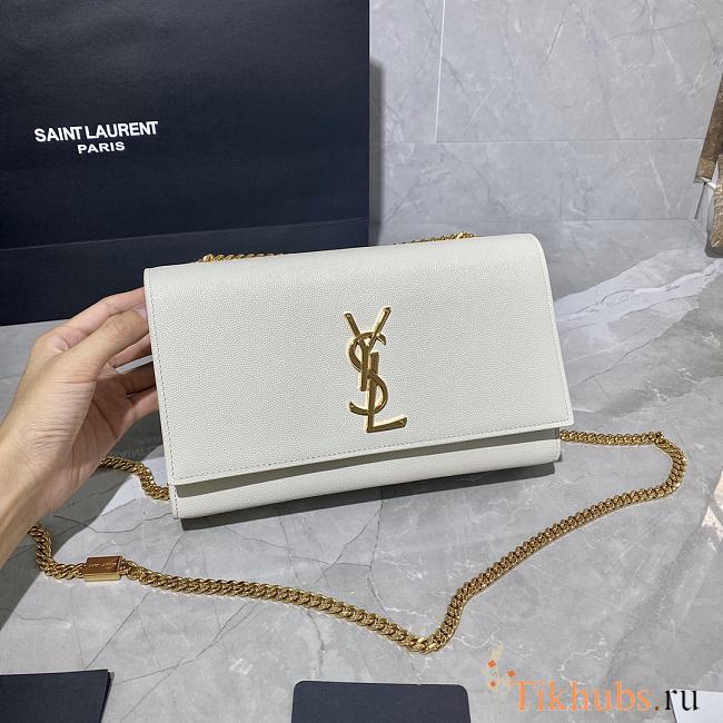 YSL Kate White 364021 Size 24 x 14.5 x 5 cm - 1