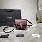 YSL Kaia Small Wine Red 619740 Size 18 x 15.5 x 5.5 cm - 1