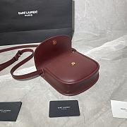 YSL Kaia Small Wine Red 619740 Size 18 x 15.5 x 5.5 cm - 6