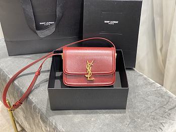 YSL Solferino Satchel In Box Leather Red 634306 Size 19x13x5 cm