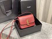 YSL Solferino Satchel In Box Leather Red 634306 Size 19x13x5 cm - 4