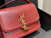 YSL Solferino Satchel In Box Leather Red 634306 Size 19x13x5 cm - 3