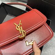 YSL Solferino Satchel In Box Leather Red 634306 Size 19x13x5 cm - 2