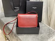 YSL Solferino Satchel In Box Leather Red 634305 Size 23 x 16 x 6 cm - 5