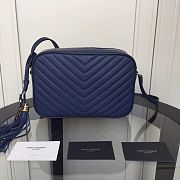 YSL Lou Camera Bag Blue 520534 Size 23 x 16 x 6 cm - 3