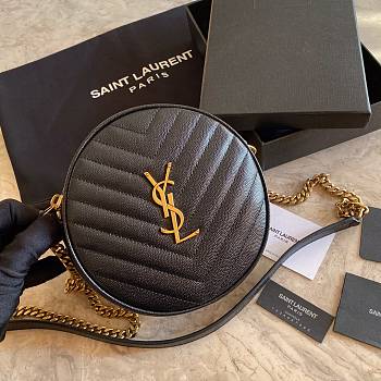 YSL VINYLE Pouch Black 610436 Size 17 x 17 x 5.5 cm