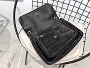 YSL Niki Crocodile Pattern Black 498894 Size 28 × 20 × 8 cm - 3