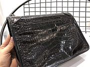 YSL Niki Crocodile Pattern Black 498894 Size 28 × 20 × 8 cm - 2