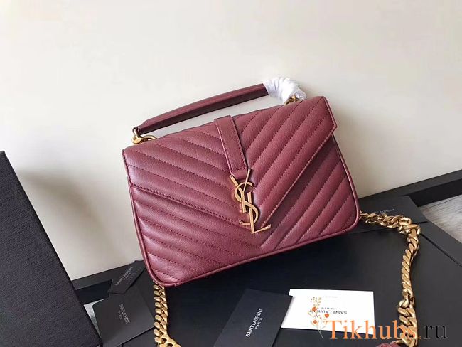 YSL Saint Laurent Red Wine 392737 Size 24 x 17 x 7 cm - 1