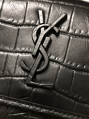 YSL Niki Body Bag Crocodile Pattern Black 577124 Size 28 x 16 x 9 cm - 2