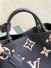 Louis Vuitton Black Grained Embossed Calfskin Handbag Montaigne BB M41048 Size 33 x 23 x 15 cm - 5