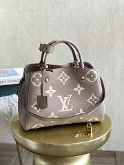 Louis Vuitton Gray Grained Embossed Calfskin Handbag Montaigne BB M41048 Size 33 x 23 x 15 cm - 1