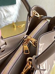 Louis Vuitton Gray Grained Embossed Calfskin Handbag Montaigne BB M41048 Size 33 x 23 x 15 cm - 3