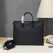 Louis Vuitton Black Grid 7 DW Handbag N41564 Size 40 x 32 x 9 cm - 4