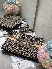 Dior Book Tote Shopping Bag Leopard Print Large 1286 Size 41 x 32 cm - 5