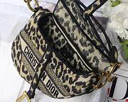 Dior Saddle Embroidery Leopard Print M9001 Size 25.5 x 20 x 6.5 cm - 6