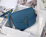Dior Bobby Lychee Pattern Series Medium Deep Sea Blue M8010 Size 22 x 17 x 6 cm - 1