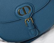 Dior Bobby Lychee Pattern Series Medium Deep Sea Blue M8010 Size 22 x 17 x 6 cm - 4