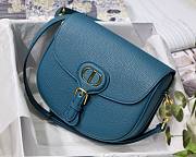 Dior Bobby Lychee Pattern Series Medium Deep Sea Blue M8010 Size 22 x 17 x 6 cm - 2