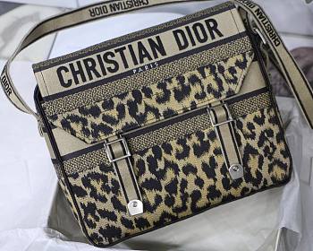 Dior Messenger Bag Leopard Print M9020 Size 27 x 28 x 11 cm