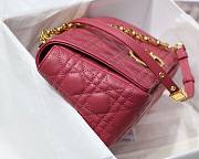 Dior Caro Medium Berry Pink M8017 Size 25.5 x 15.5 x 8 cm - 2