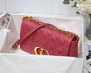 Dior Caro Medium Berry Pink M8017 Size 25.5 x 15.5 x 8 cm - 3