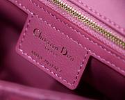 Dior Caro Medium Berry Pink M8017 Size 25.5 x 15.5 x 8 cm - 4